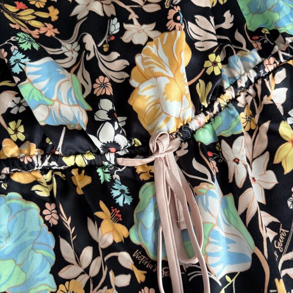 Victoria's Secret Flowy Floral Black Romper Teddy in XS - Picture 6 of 9